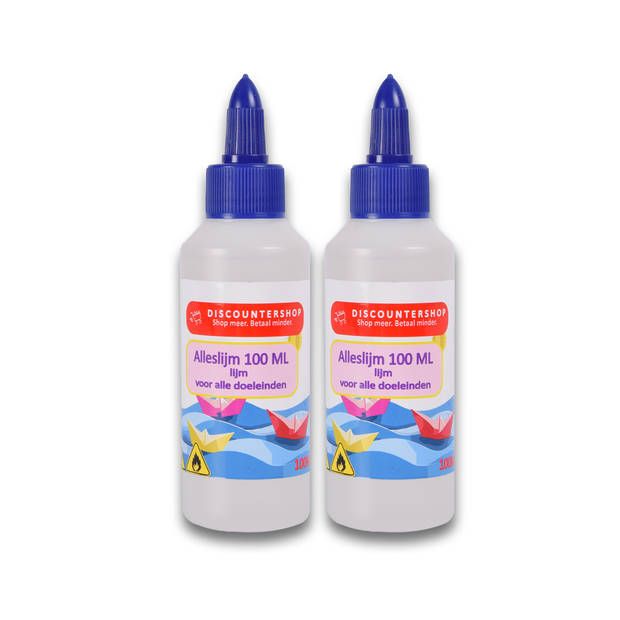 Set van 2 Lijm Kinderlijm Transparent 212g 100 ml Houtlijm Knutselen Secondelijm Contactlijm