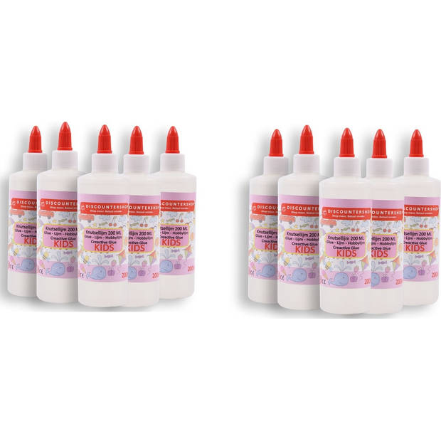 10 stuks -Knutsellijm 2000ml - Lijm - All purpose glue - Glue - Kinderlijm - Knutselen - Goedkope knutsellijm -