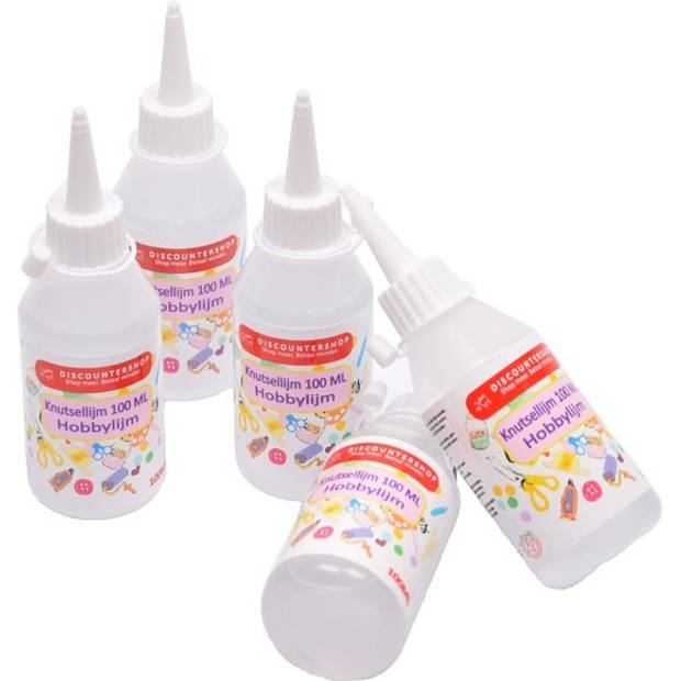 5x Knutsellijm 100 ml - Knutsellijm - Lijm - All purpose glue - Glue - Kinderlijm - Knutselen - Goedkope knutsellijm