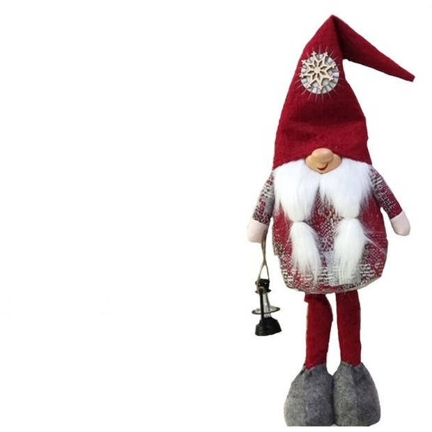 gnoom kerst Rood Gnoom polyester 270g kerstmis voor Binnen met Pluche Kerstbeelden 55cm*15.5cm