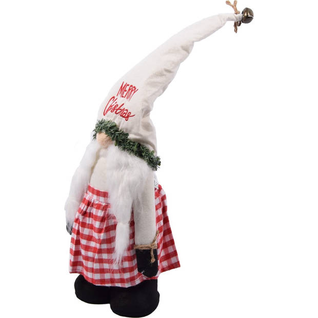 Gnome Staand 100 cm en laag naar 75 cm - Kerst Kabouter Puntmuts - Kabouters - Kerstman Dwerg Staand Puntmuts