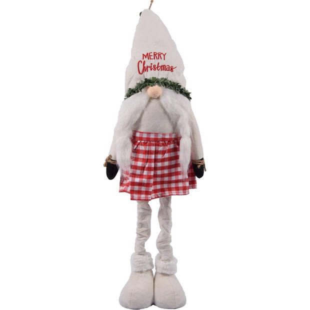 Gnome Staand 100 cm en laag naar 75 cm - Kerst Kabouter Puntmuts - Kabouters - Kerstman Dwerg Staand Puntmuts