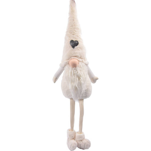 Gnome kerstkabouter Kerstdecoratie voor binnen Kabouter Gnome Dwerg Kerst WIT 23X15X85 cm