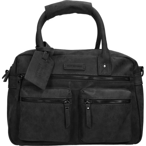 Bicky Bernard Handtas omhang Hand & Schoudertas Western Bag Zwart