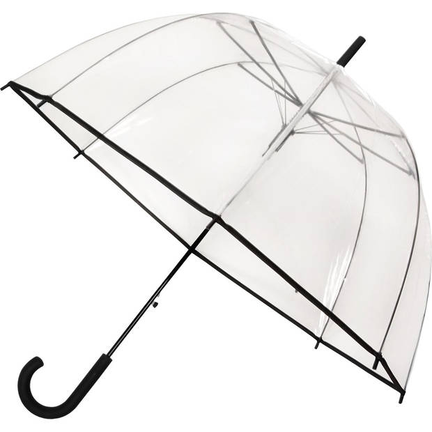 8 x Transparante koepelparaplu 85 cm - doorzichtige paraplu - trouwparaplu - bruidsparaplu - stijlvol - plastic -