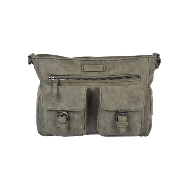 Elegante Schoudertas Dames Olive 1 Stuk Bicky Bernard 30cm Lengte