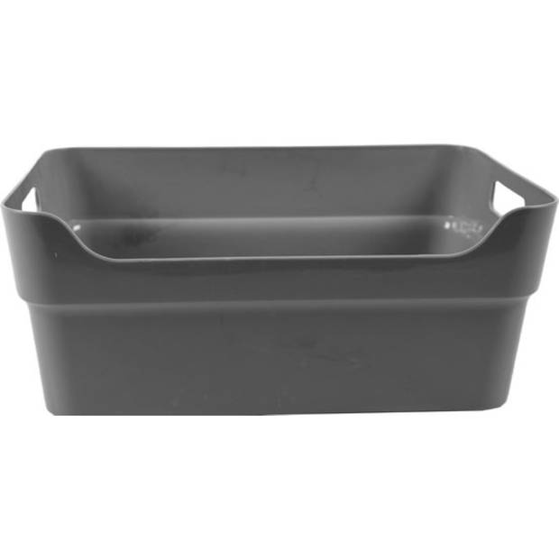 Storage Basket without Lid - Gray - Set of 3 - 810g - Made of Plastic - Dimensions: 36cm x 27cm x 11cm