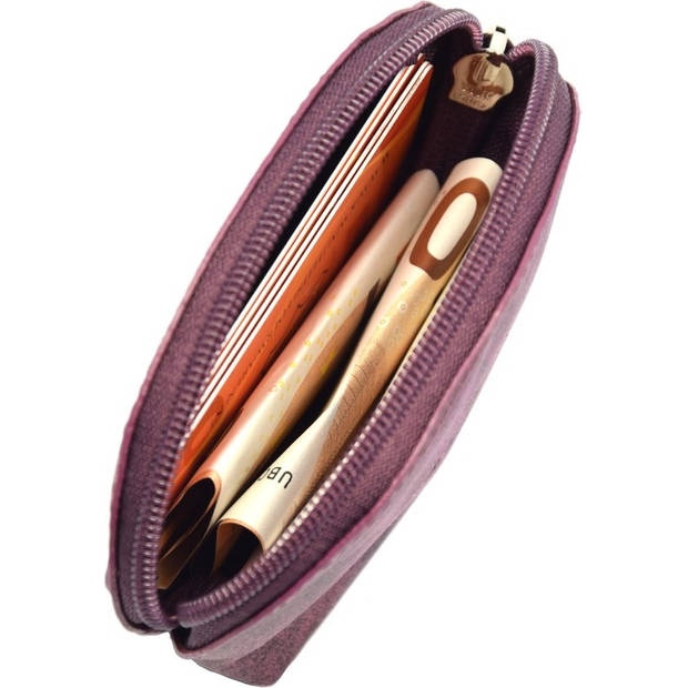 Purple Wallet with YKK zippers holiday wallet - Compact wallet - Buffalo leather wallet - Small wallet - Wallet -