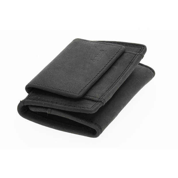 Unisex Leather Wallet Mini Wallet with RFID Protection, Genuine Top Grain Leather, 2 Card Slots & Coin Pocket Ideal