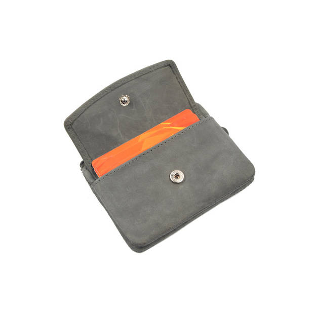 Key pouch wallet - wallet pouch - ring wallet - card holder with zipper - zipper wallet - 3 zipper wallet - buffalo