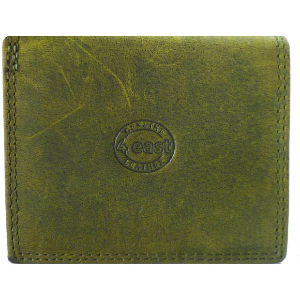 Mens Leather Wallet Genuine Hunter Leather RFID Blocking Unisex Wallet with Coin Compartment and Card Slots 9.5 x