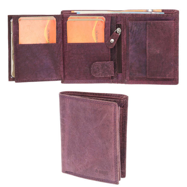 Leather Wallet for Men with Coin Pocket 8 Credit Card Slots & Hidden Pockets Mens Wallet with RFID In Genuine