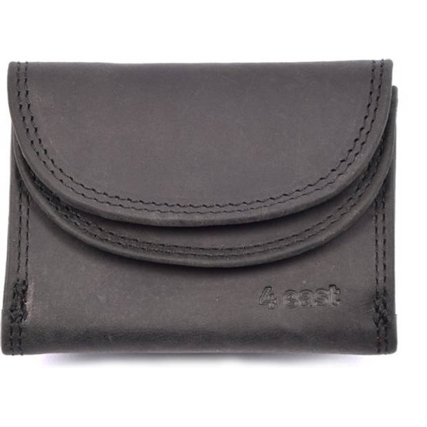 Mini Wallet Leather with RFID Portable Unisex Small Purse for Men & Women 4 Card Slots, Coin Pocket, & 2 Bill