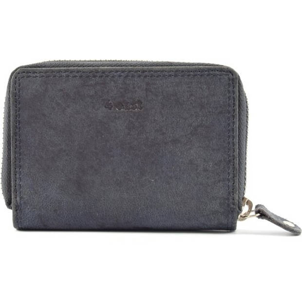 Compacte & Veilige Navy Trifold Portemonnee (11.5cm x 2cm x 8cm) met RFID - 11.5cmx2cmx8cm - Met 2 Vakken, 1x Muntvakje