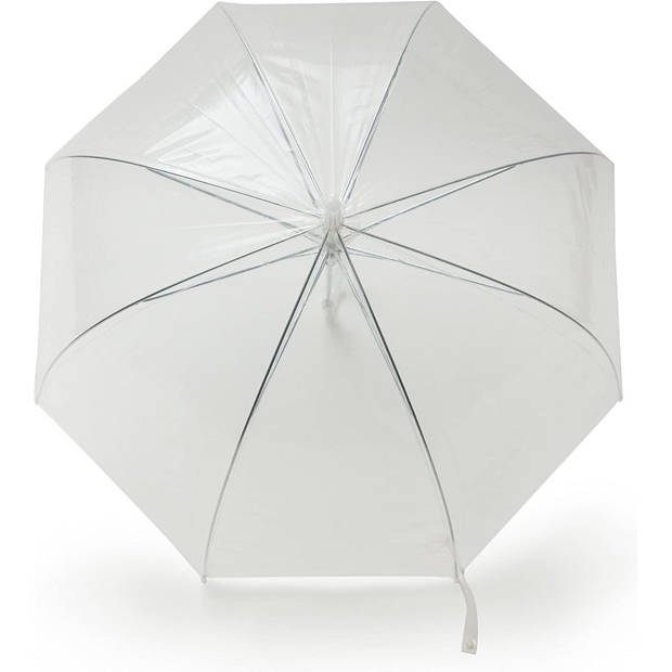 Stevige Opvouwbare Paraplu - Automatische Stormparaplu in Transparant & Wit Diameter - 98cm