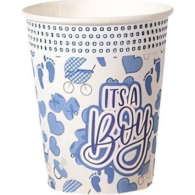 Gerimport Party Cups Boys 250 Ml Paper Blue 8 Pieces