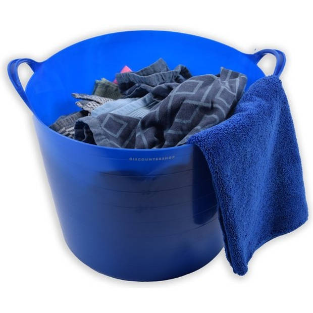 Stevige Flexibel Emmer Wasmand Kuipen 39,26 liter Blauw Wasmachine Mand Opbergmanden Grote manden Ronde