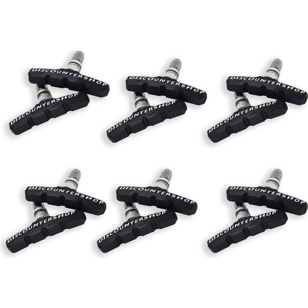 6 set Universele Rubberen Fiets V Remblokken Set - 6 Paar – 12 Stuks – 70mm Rubber Remblokjes Fietsen Remblok