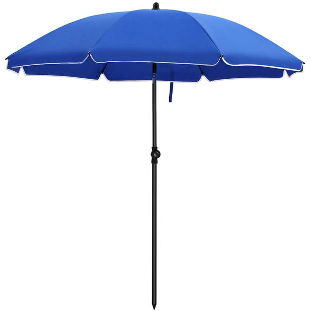 ACAZA Stokparasol - Ø 160 cm - achthoekig - kantelbaar - met draagtas - blauw