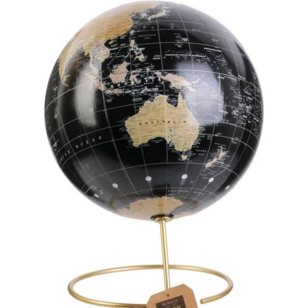 Wereldbol met metalen standaard - Diameter 21 cm - Wereldbol - Draaibare wereldbol globe Classic- Educatieve wereldkaart