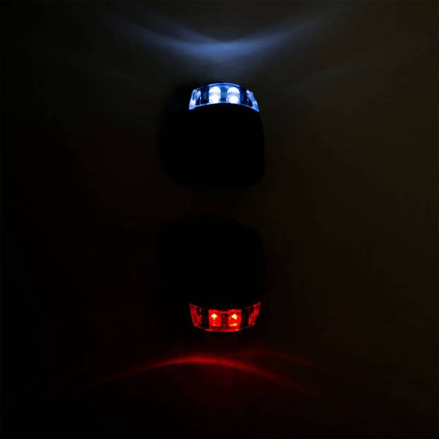 Fietsverlichting LED voorlicht en achterlicht siliconen set van 2 - Fiets verlichting voorlamp en achterlamp