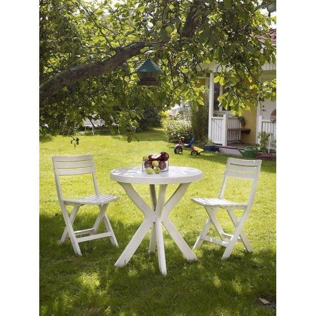 1x Robuuste kunststof klapstoel tuinstoel bistrostoel balkonstoel campingstoel Opvouwbaar 46 cm x 41 cm x 78 cm