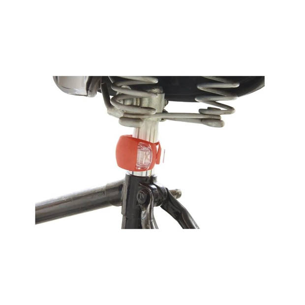 Krachtige LED Fietsverlichting Set - Wit-Rood - Kunststof - 4cm x 5.3cm x 4.5cm - Maximaal bereik 600m - Branduren 400