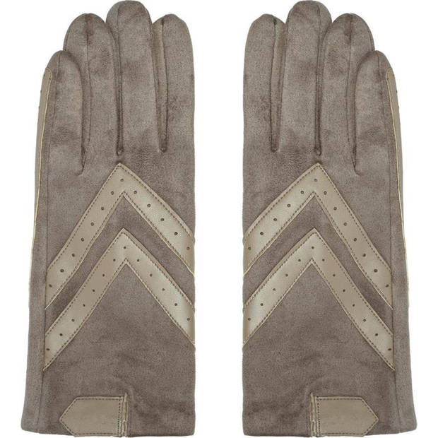 Handschoenen Dames Handschoenen Warm Touch Beige- Trendy handschoenen voor winter suède look- Touchscreen handschoenen