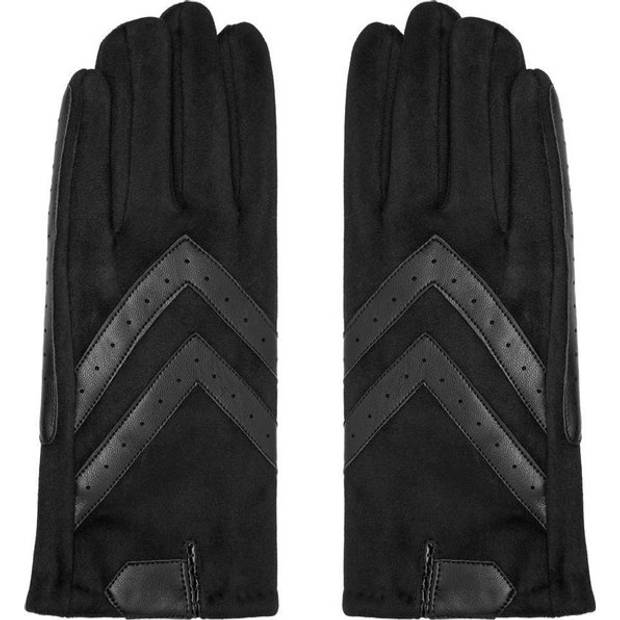 Handschoenen Dames Handschoenen Warm Touch zwart - Trendy handschoenen voor winter suède look- Touchscreen handschoenen