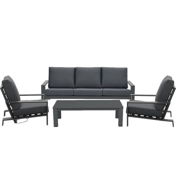 Garden Impressions Coba 4-delige loungeset - donker grijs