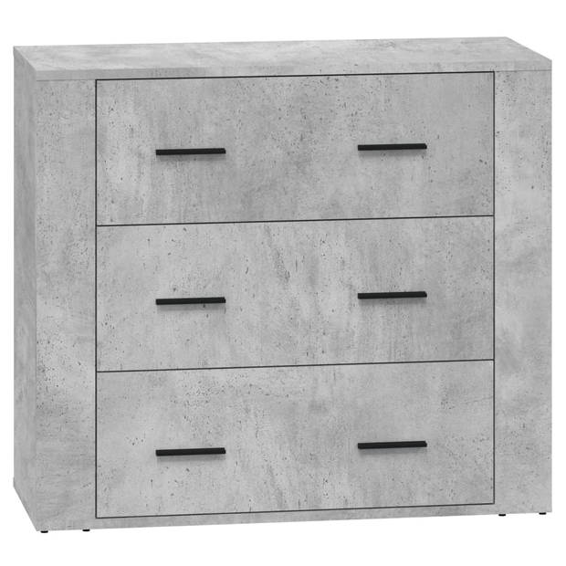 The Living Store Dressoir - Betongrijs - 80 x 33 x 70 cm - Duurzaam bewerkt hout