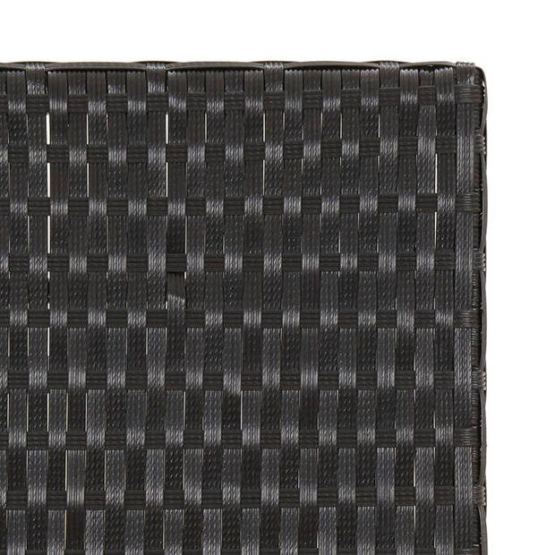 vidaXL Tafel inklapbaar 45x35x32 cm poly rattan zwart