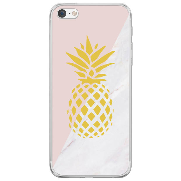 Basey iPhone 8 Hoesje Siliconen Back Cover Case - iPhone 8 Hoes Silicone Case Hoesje - Ananas