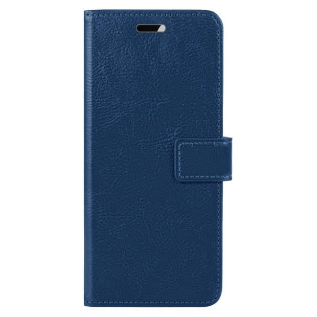 Basey Samsung Galaxy S23 Ultra Hoesje Book Case Kunstleer Cover Hoes - Donkerblauw