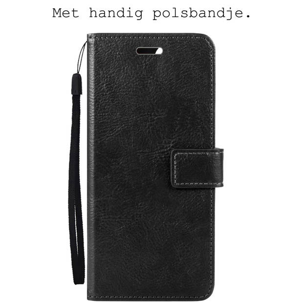 Basey Xiaomi 12X Hoesje Book Case Kunstleer Cover Hoes -Zwart
