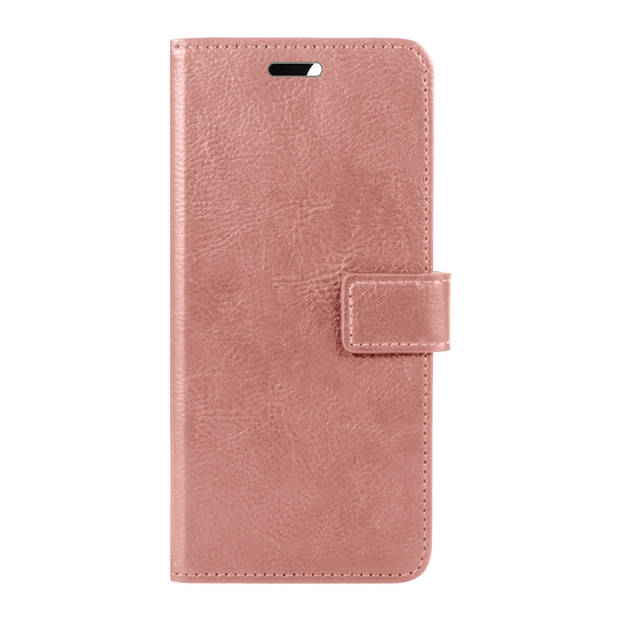 Basey Xiaomi 12X Hoesje Book Case Kunstleer Cover Hoes -Rose Goud