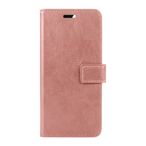 Basey Xiaomi 12 Hoesje Book Case Kunstleer Cover Hoes -Rose Goud