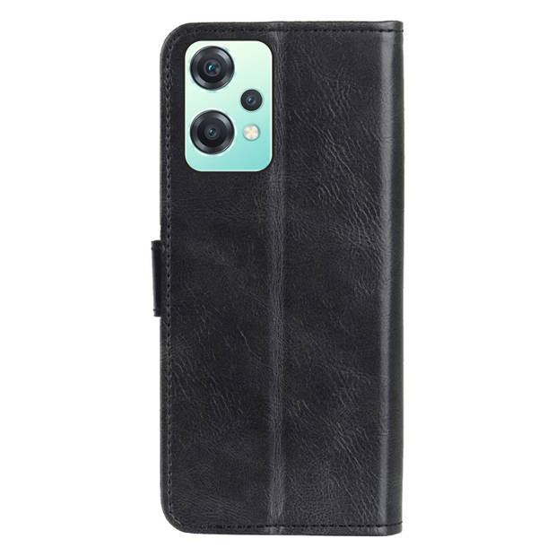 Basey OnePlus Nord CE 2 Lite Hoesje Book Case Kunstleer Cover Hoes - Zwart