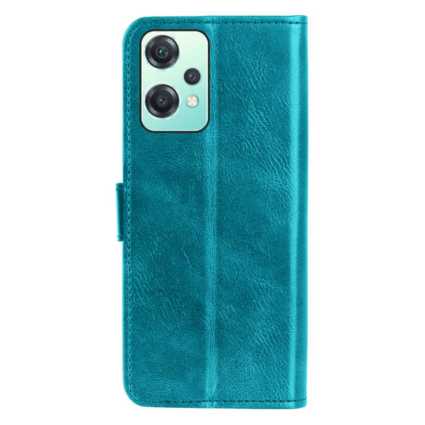 Basey OnePlus Nord CE 2 Lite Hoesje Book Case Kunstleer Cover Hoes - Turquoise