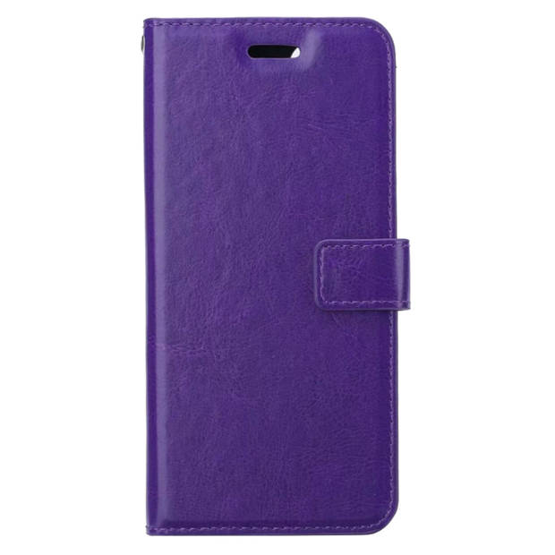 Basey Samsung Galaxy A04s Hoesje Book Case Kunstleer Cover Hoes - Paars