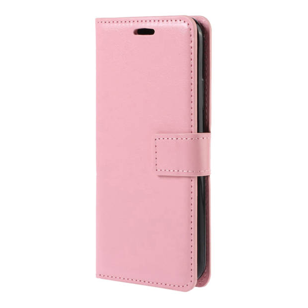 Basey Samsung Galaxy A04s Hoesje Book Case Kunstleer Cover Hoes - Lichtroze
