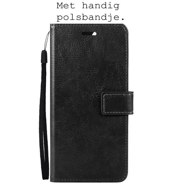 Basey OnePlus 10 Pro Hoesje Book Case Kunstleer Cover Hoes -Zwart