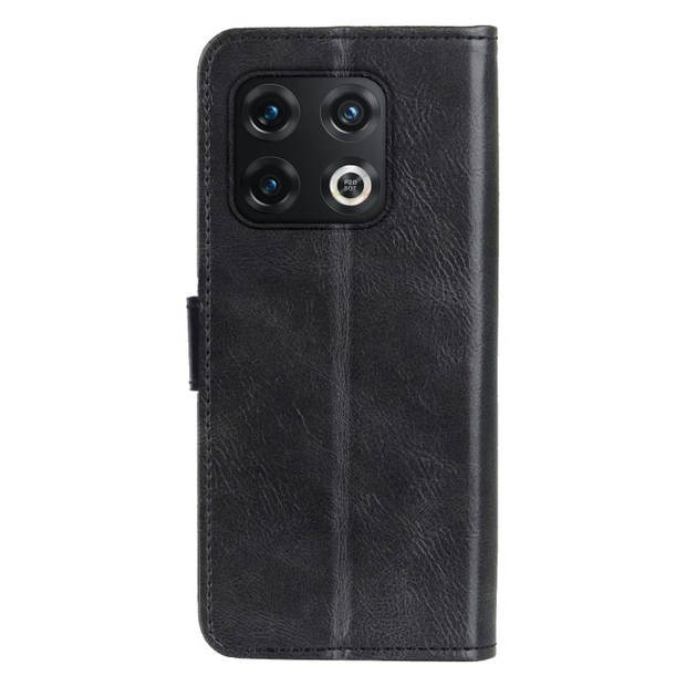 Basey OnePlus 10 Pro Hoesje Book Case Kunstleer Cover Hoes -Zwart