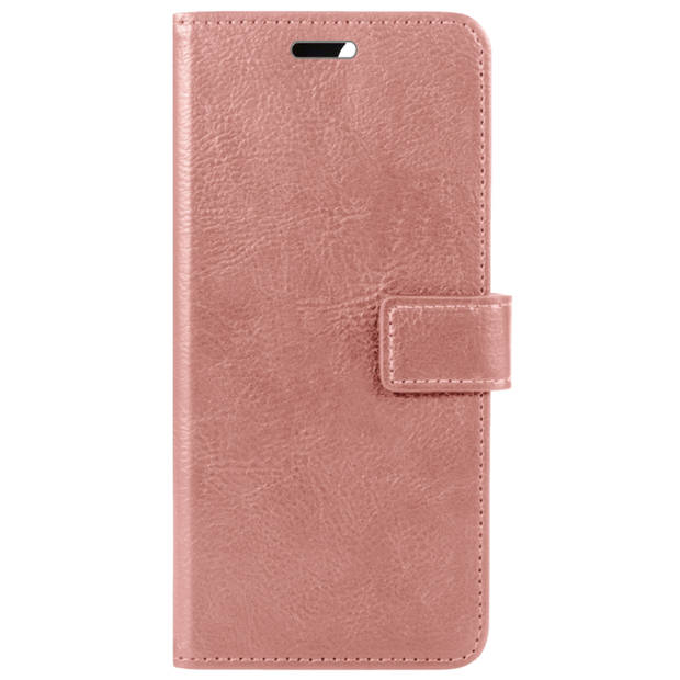 Basey OnePlus 10 Pro Hoesje Book Case Kunstleer Cover Hoes - Rose goud