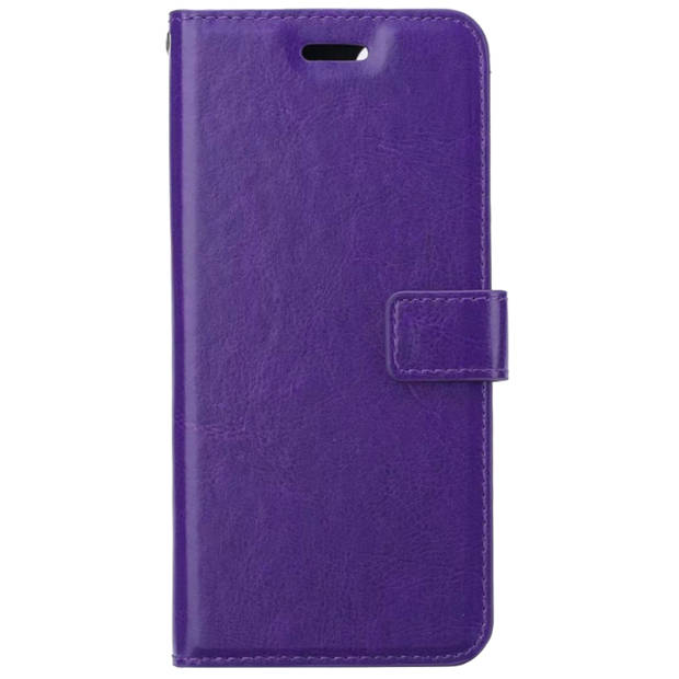 Basey OnePlus 10 Pro Hoesje Book Case Kunstleer Cover Hoes -Paars