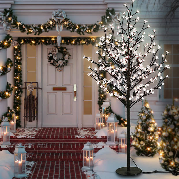 Kerstbloesem, 220 cm, 220 LED's, kerstboom, kerstversiering, bloesem, voor binnen en buiten