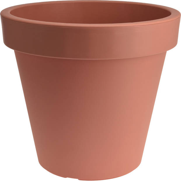 Bloempot/plantenpot voor buiten - 2x - kunststof - terracotta - D60 cm - Plantenbakken