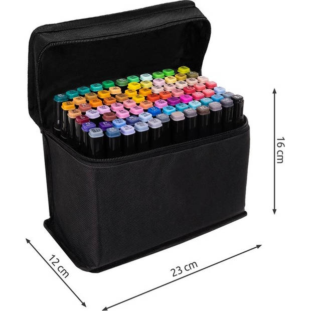 Multicolor Twinmarkers 80 Piece Highlighter Pens with Dual Tips for Creative Crafting for Kids and Adults