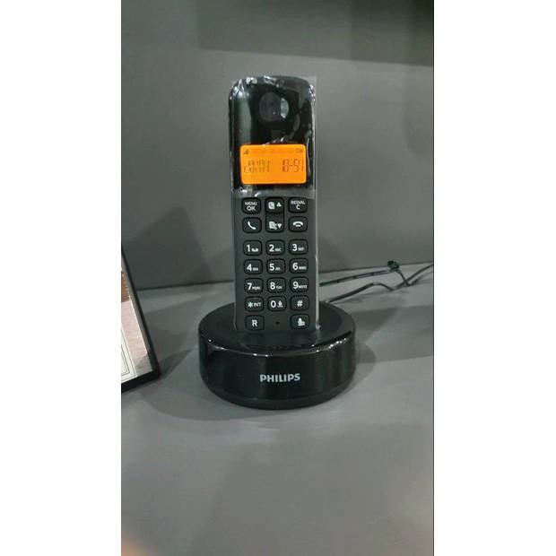 Philips draadloze DECT-telefoon met 2 handset met groot display 4,1 cm en nummerherkenning - Zwart
