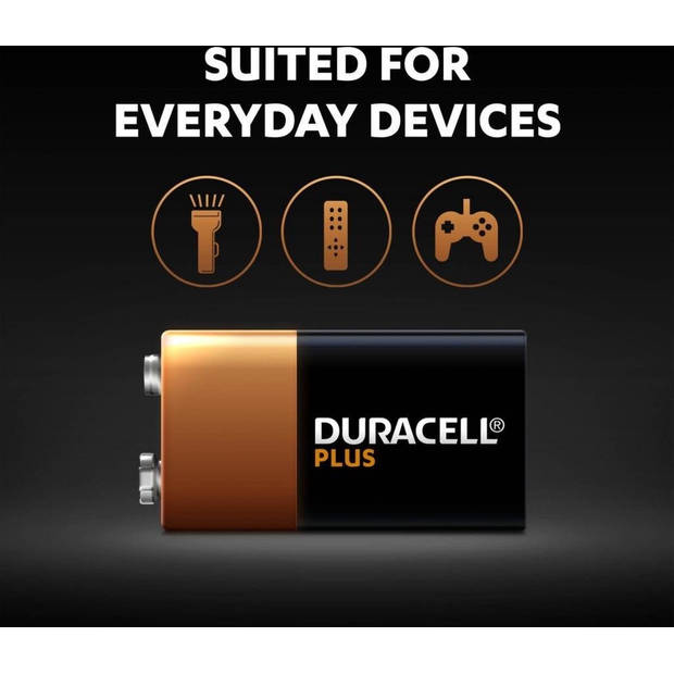 Duracell BATTERY POWER 9V/6LF22 - + 50 % extra life - Plus